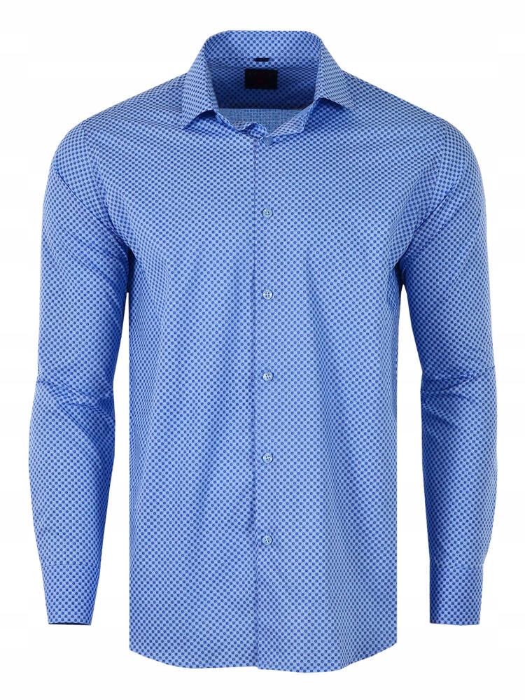 Košile Vzor Modrá Dlouhá Velká 49/50