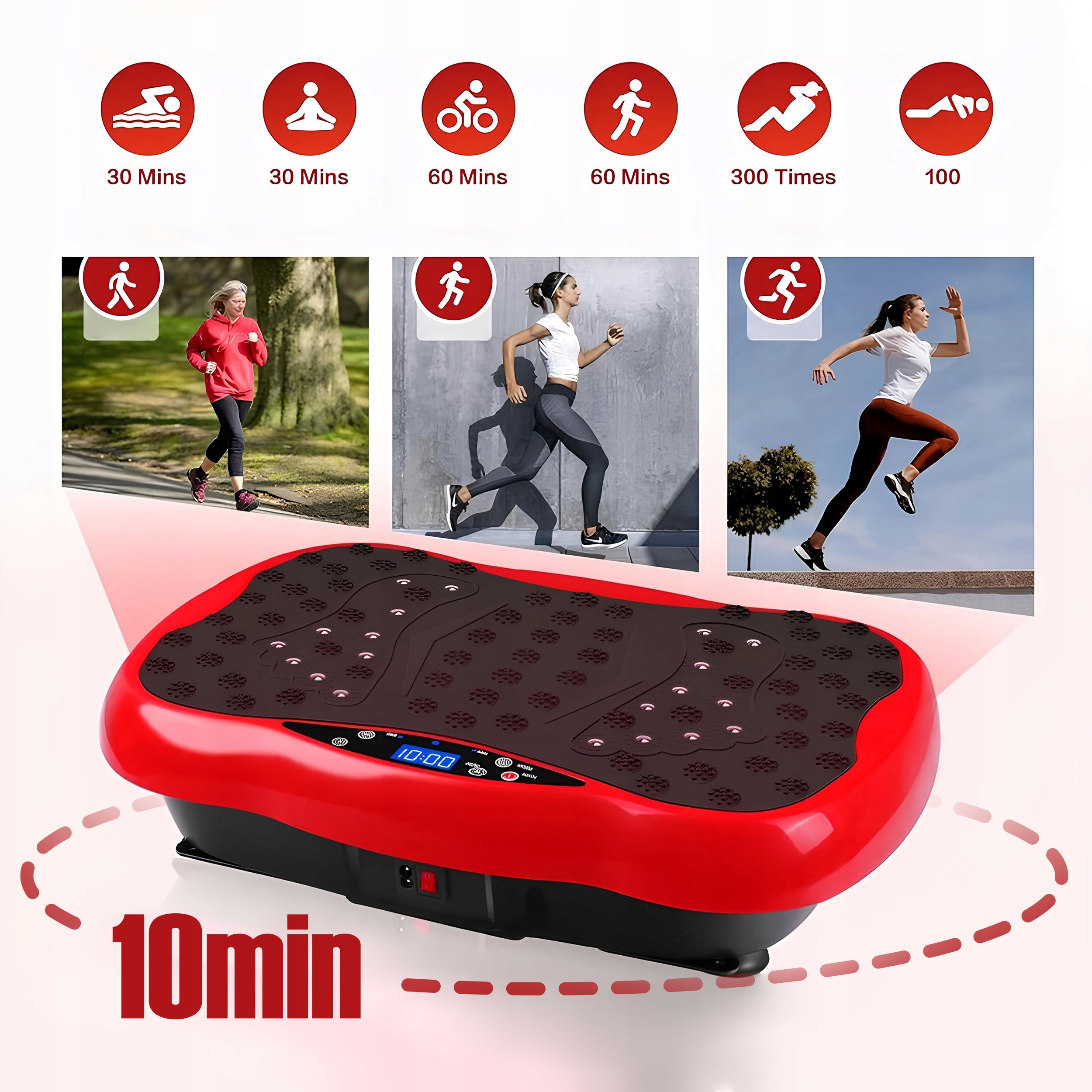 VIBRO SLIM ВІБРАЦІЙНА ПЛАТФОРМА МАСАЖОР ДЛЯ ТРЕНУВАННЯ ВСЬОГО ТІЛА БЕЗ ЗУСИЛЬ Тип вібраційної платформи