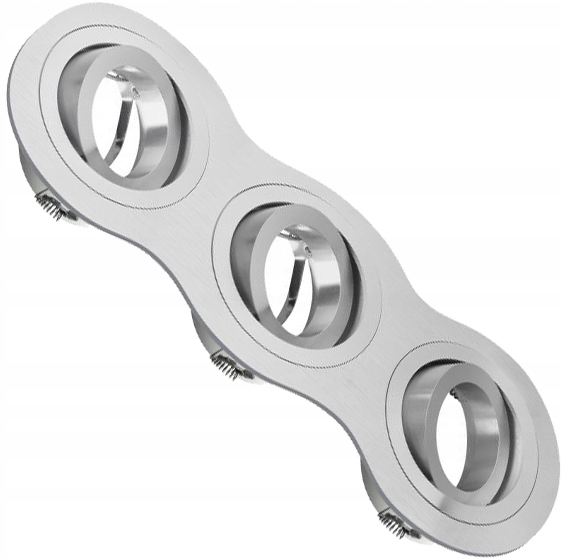 Sufitowa oprawa punkt. MORENA okrągła 3 oczka inox