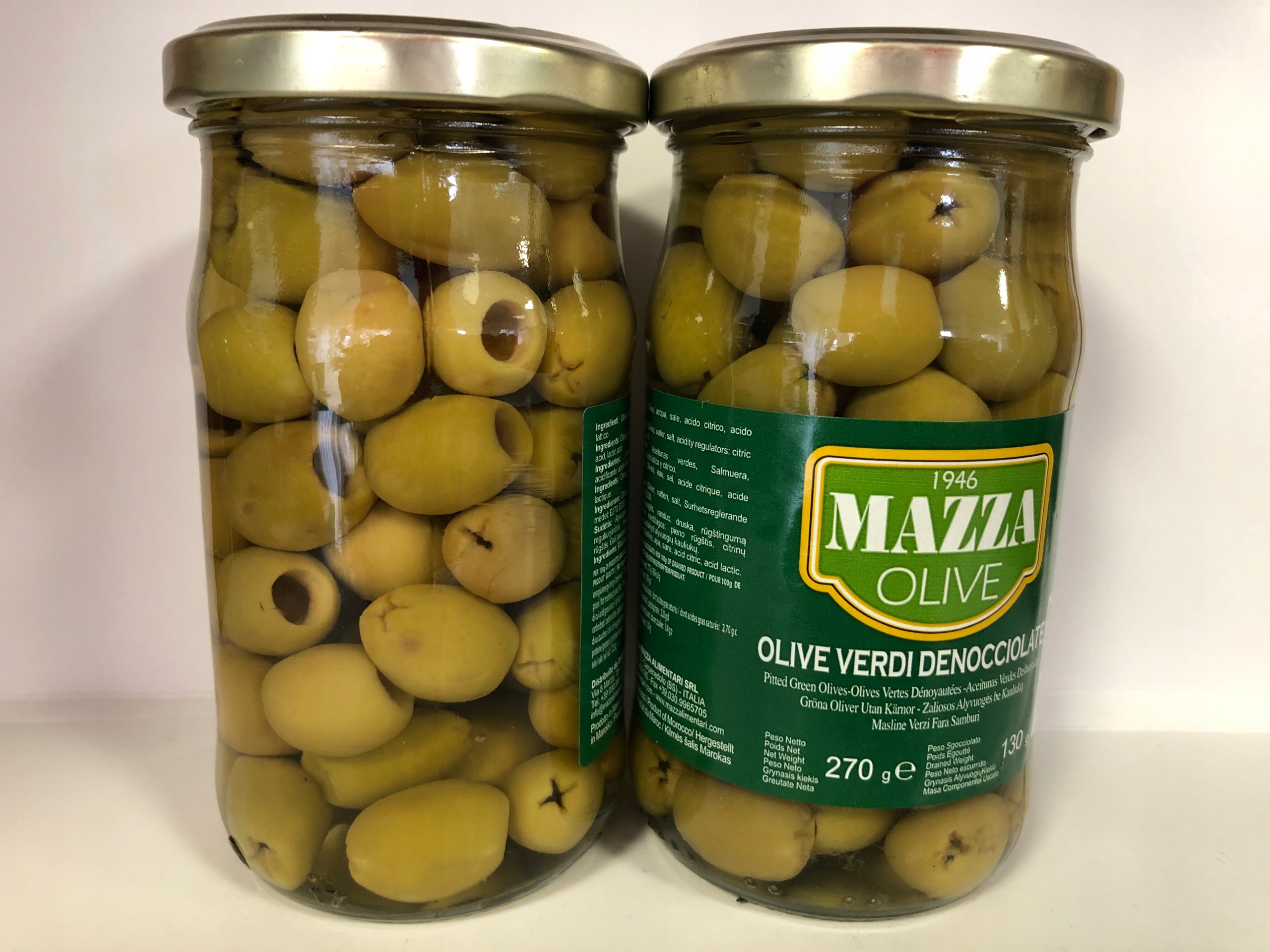 

Zielone oliwki bezpestkowe 270g Mazza Włochy