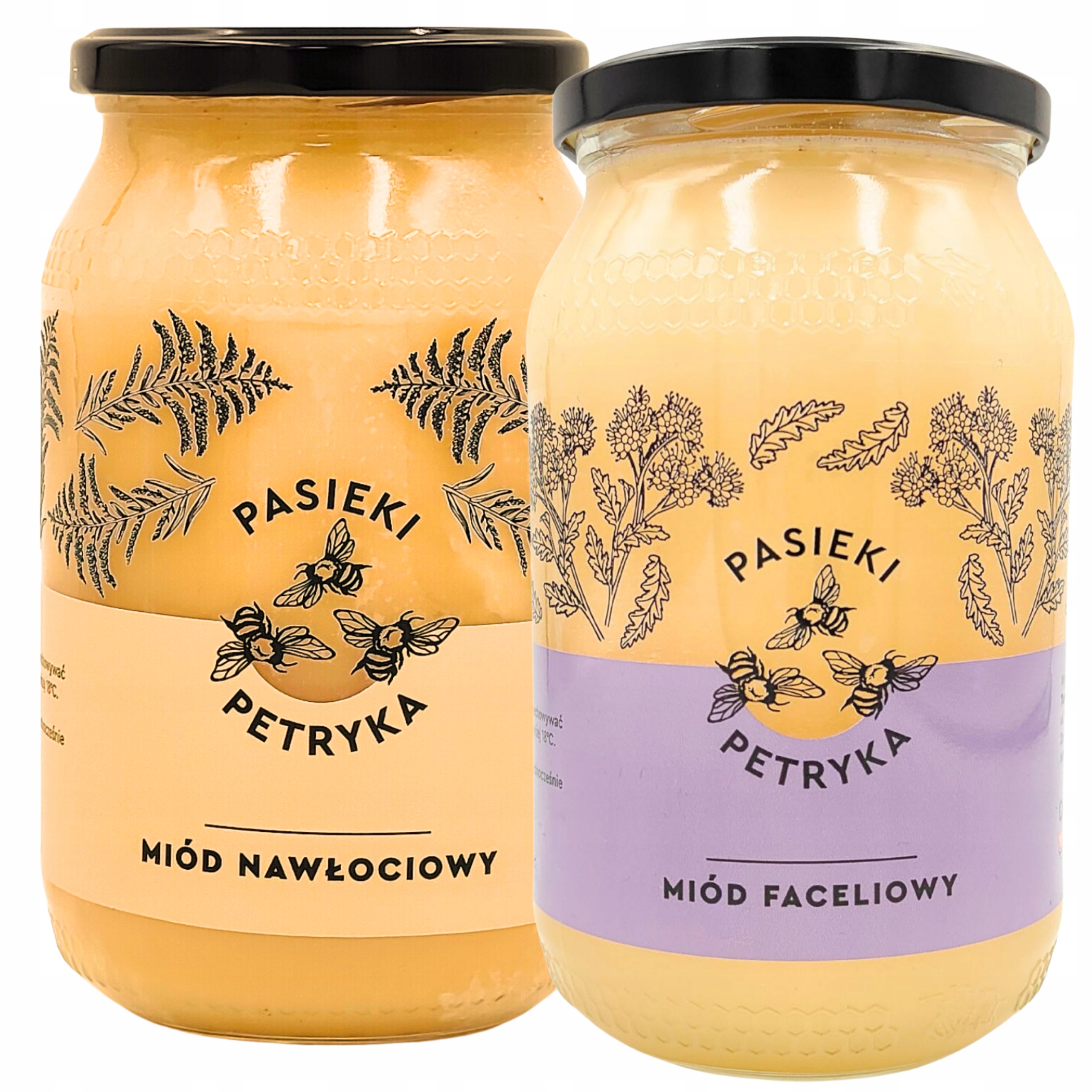 Miód faceliowy nawłociowy 1,2 kg duże słoiki Pasieki Petryka