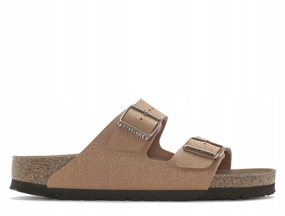 Klapki miejskie damskie brązowe Birkenstock Arizona Vegan W 1025006 40