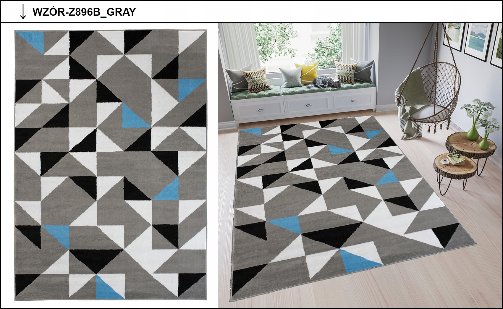 DYWAN SKY 140x200 BCF MODNE WZORY NOWOCZESNE Grubość 8 mm