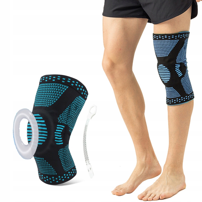 1x Stabilizator Kolana Ściągacz Staw Kolanowy Orteza, Opaska Na Kolano, L