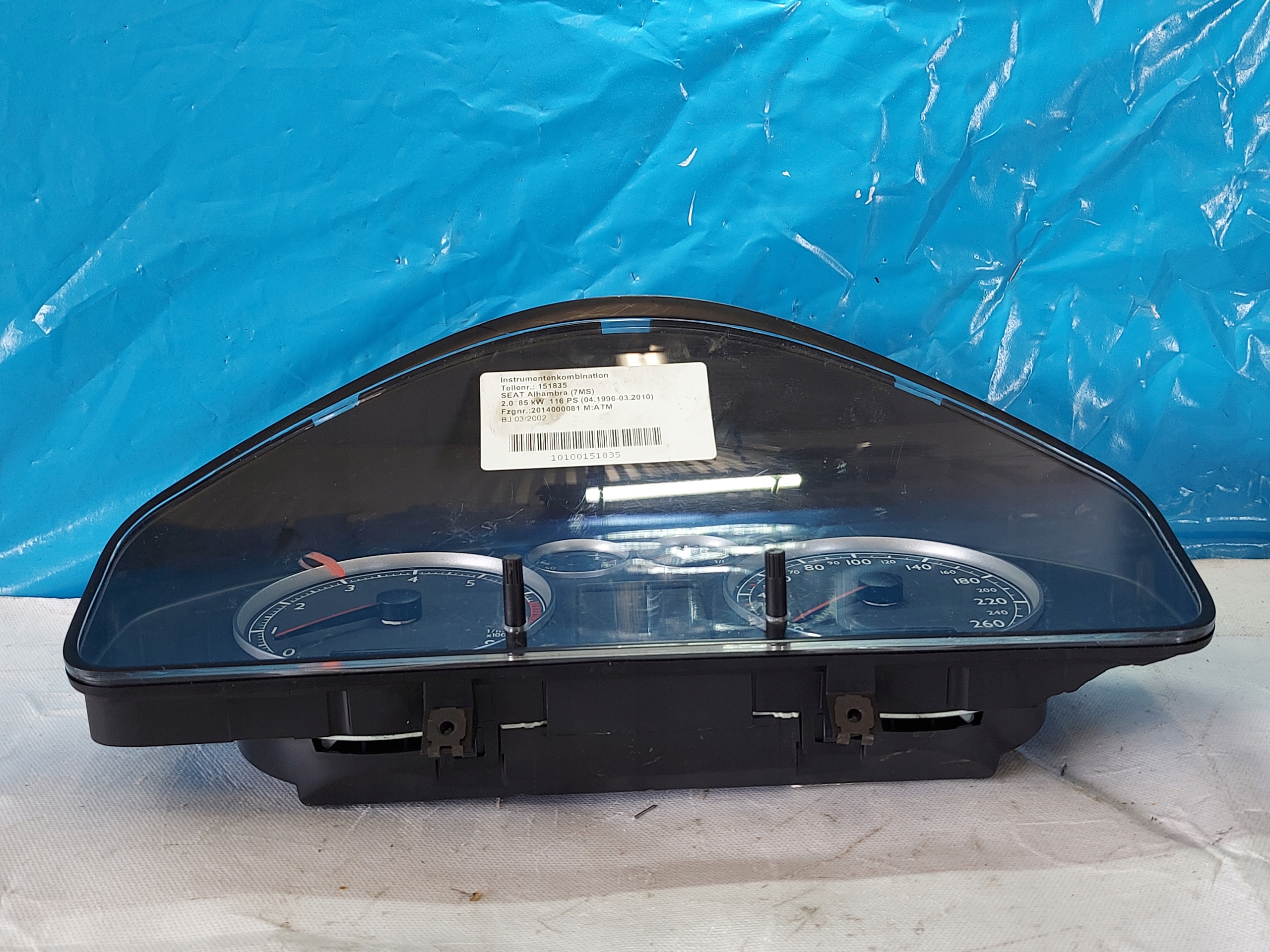 dials clock SEAT ALHAMBRA LIFT 2.0 B 7M7920800H