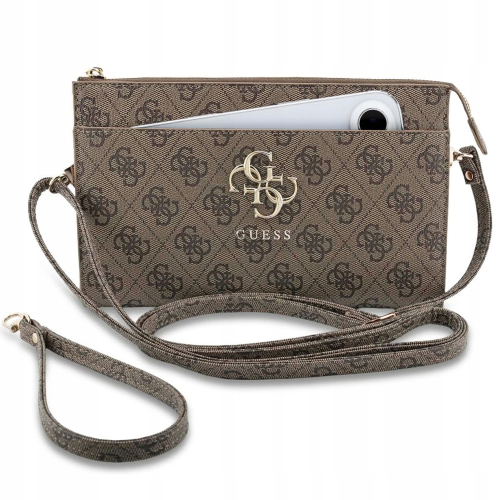 Originální kabelka Guess stylová kabelka přes rameno psaníčko na zip 2 pásky