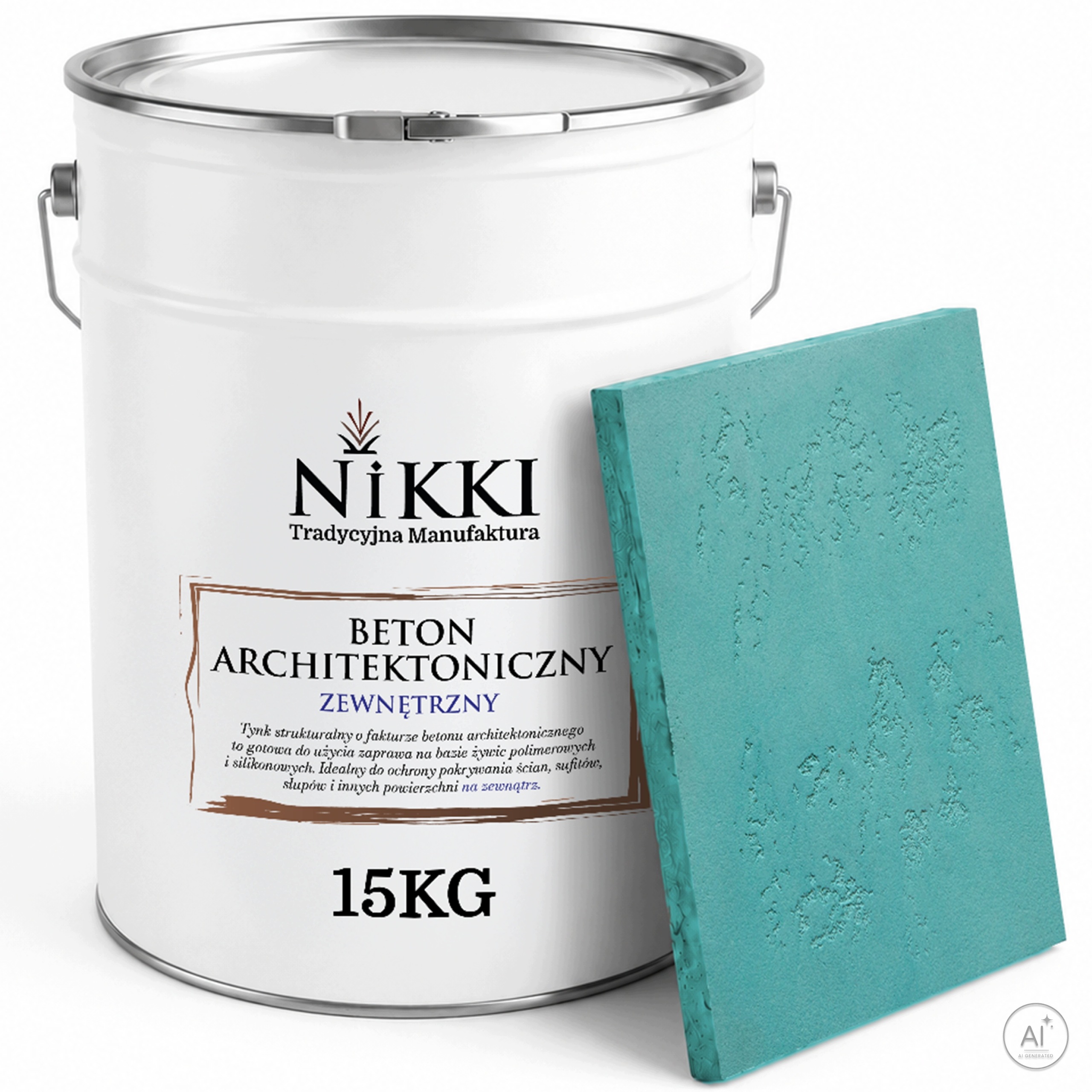 Dekorativní venkovní architektonický beton 10 m2 15 kg, tyrkysová barva H1441
