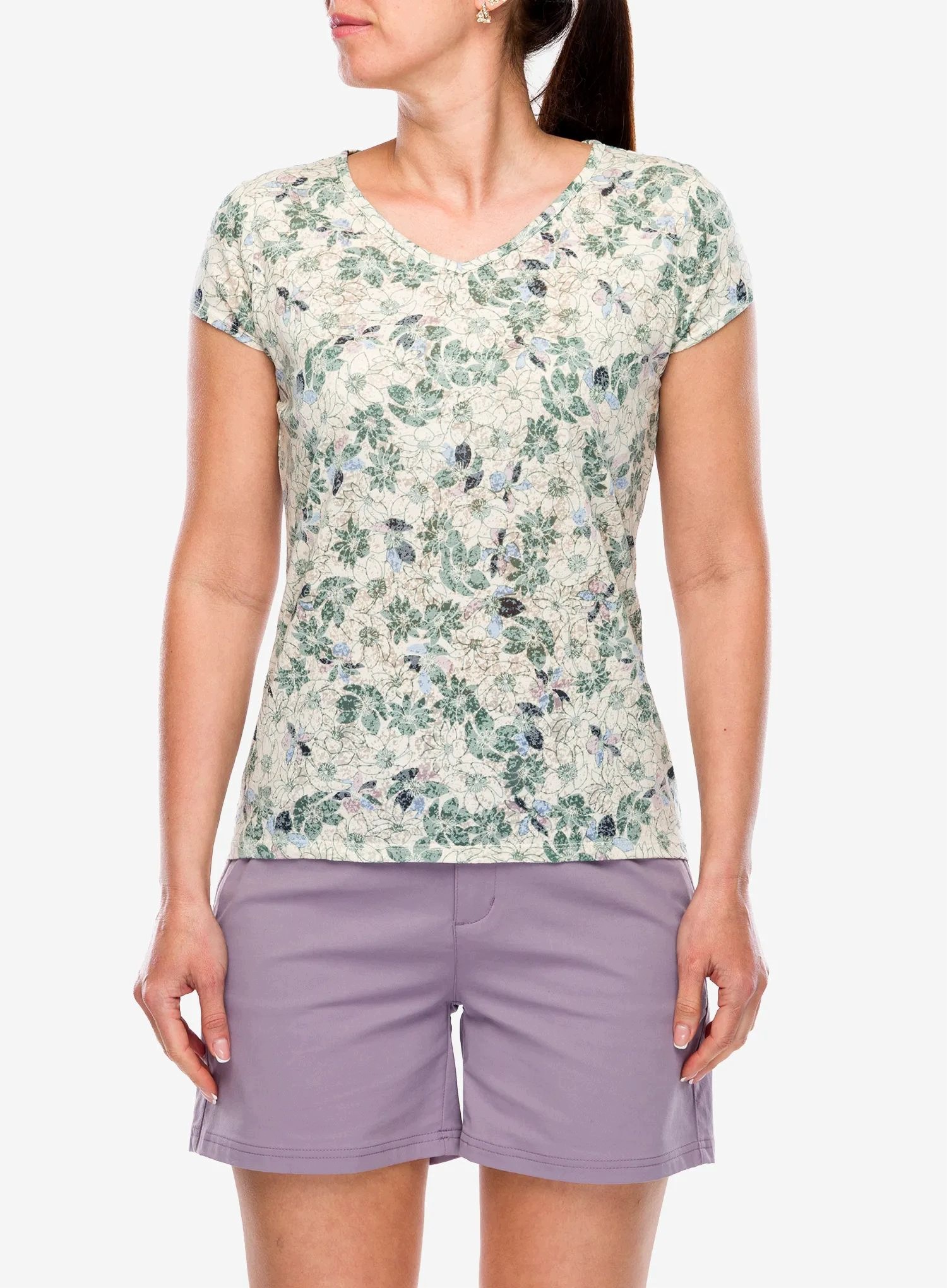 Dámské tričko Royal Robbins Featherweight Tee chalk marigold pt Xs