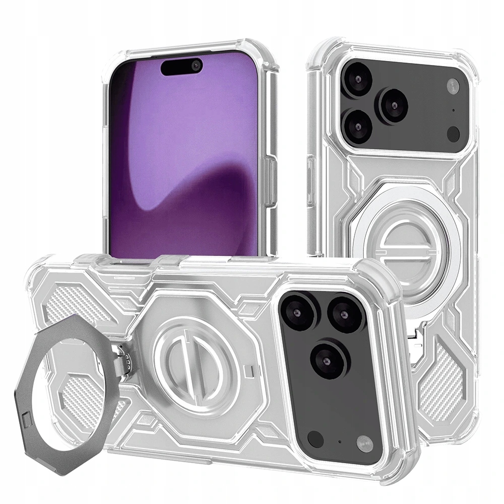 Techsuit Carbon Shield Pro Etui na iPhone 17 Pro Max biało-przezroczyste
