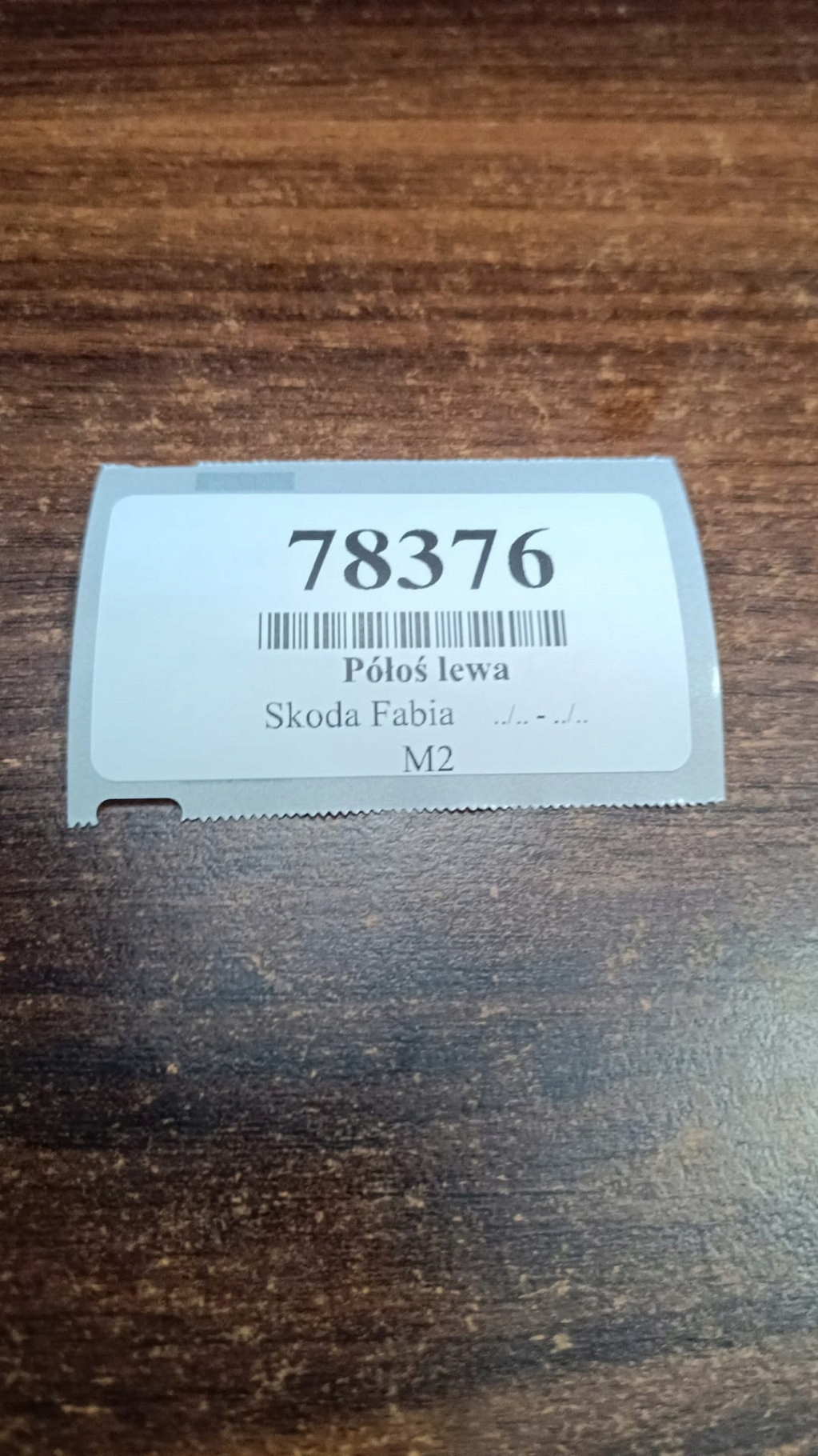 SKODA FABIA and 1.6 semi-axis NAPEDOWA left