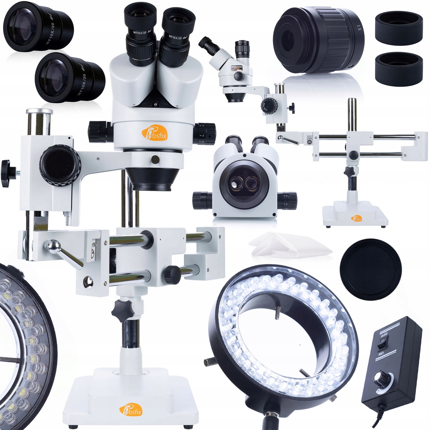 Trinokulární Stereoskopický Mikroskop Pro Pájení, Jeřáb Osvětlovač, 56X