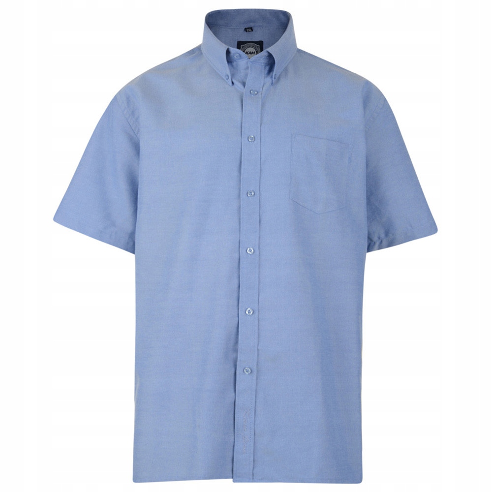 Kam košile pánská Kbs 663A krátký rukáv nadměrná velikost 7XL jeans