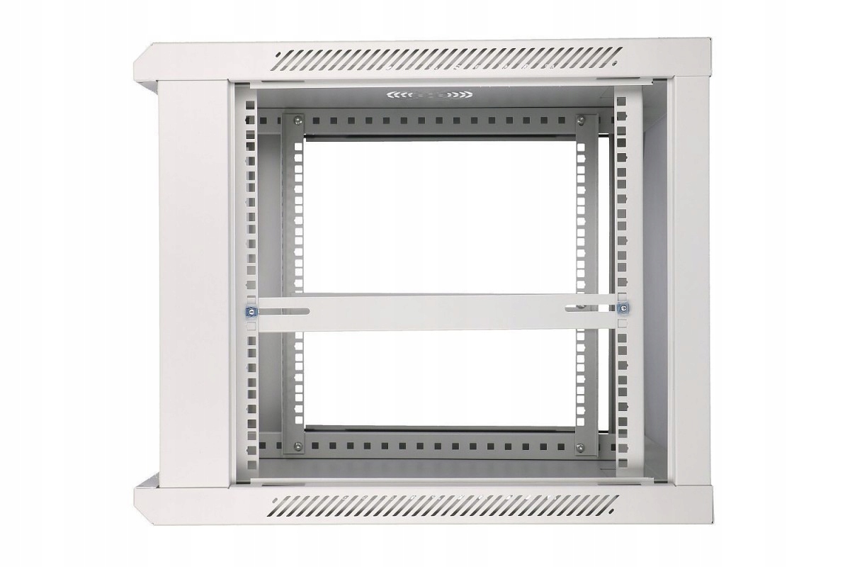 Szafka wisząca rack 9U 600x600 szara szklane Certyfikat CE