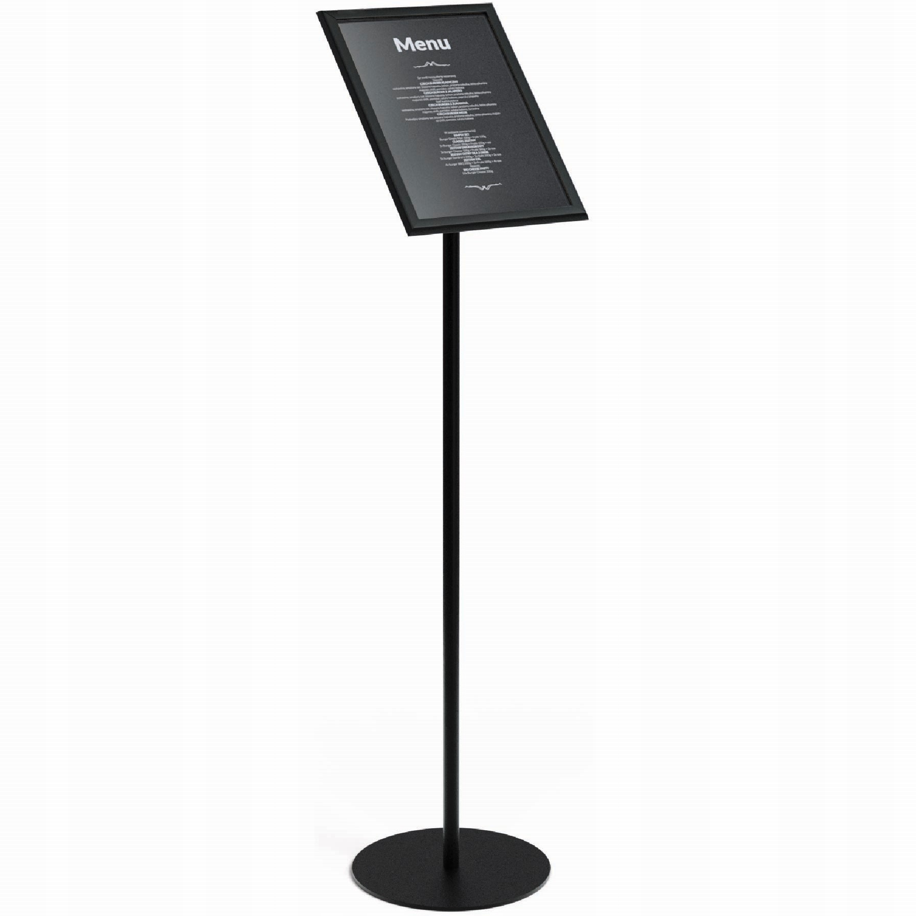 

Stojak reklamowy A4 Owz rama aluminium czarna Menu