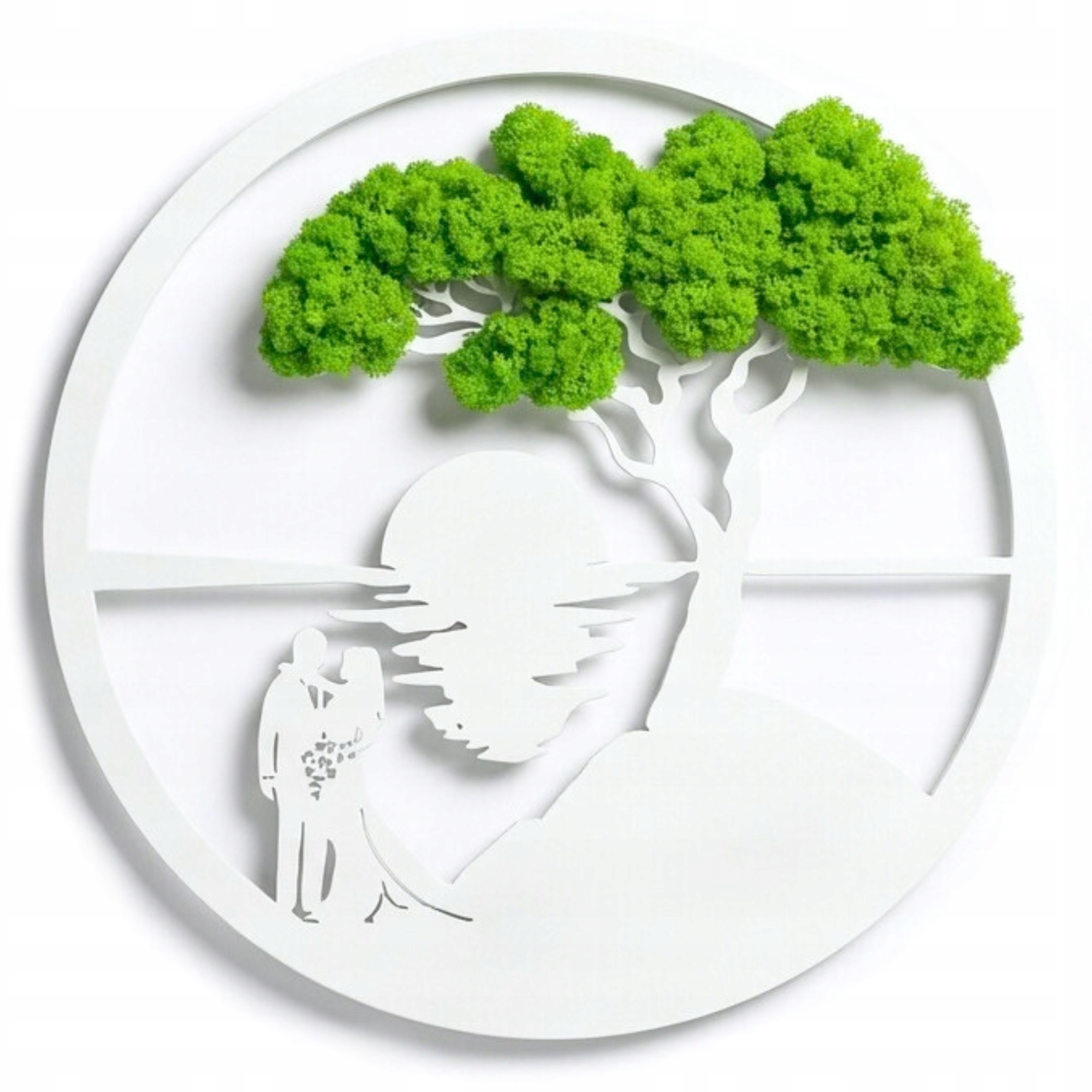 Obraz Mechu strom štěstí života lišejník 50cm Dárek svatební hostina svatba