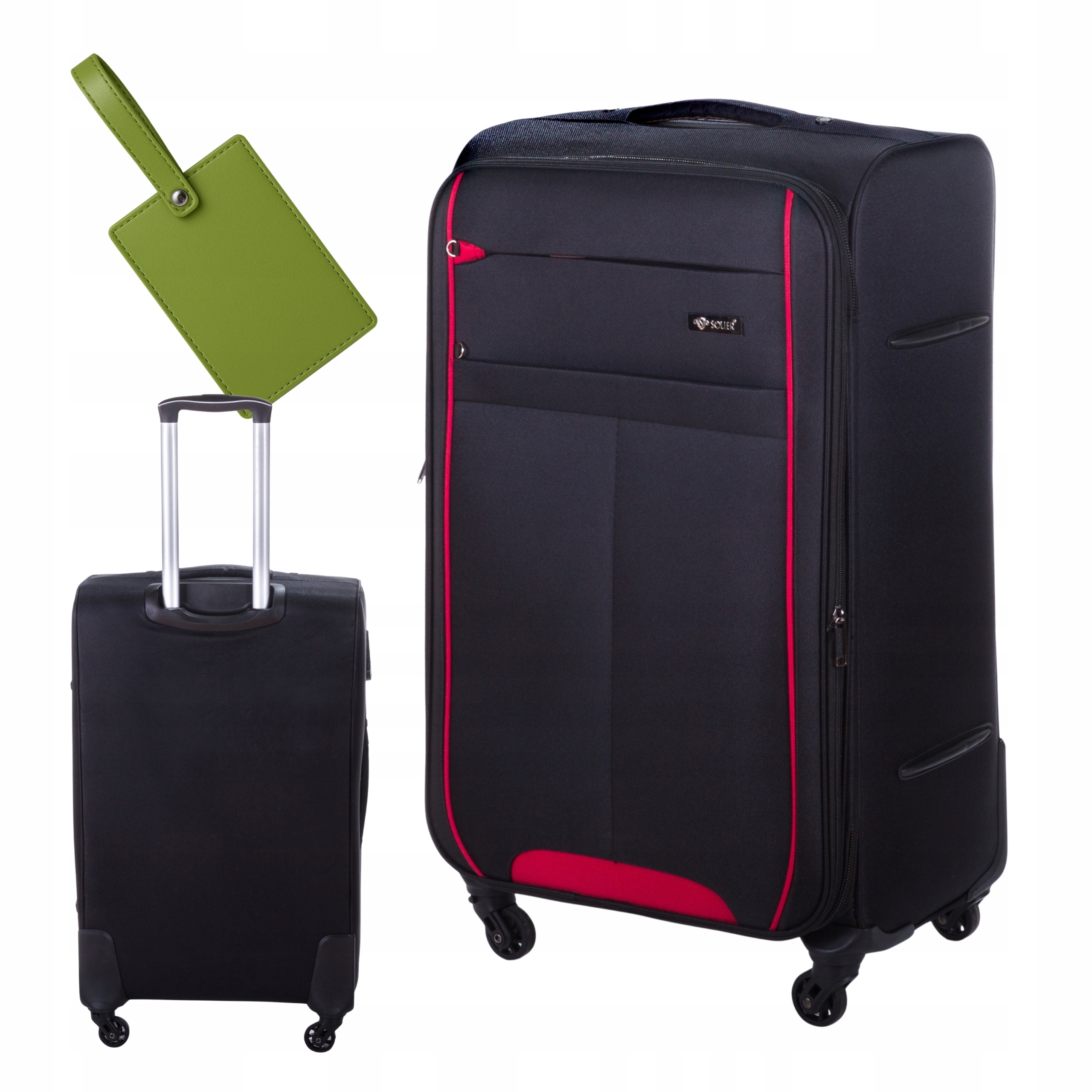 Cestovní kufr na kolečkách, střední, měkké látkové zavazadlo, Barvy Bonus