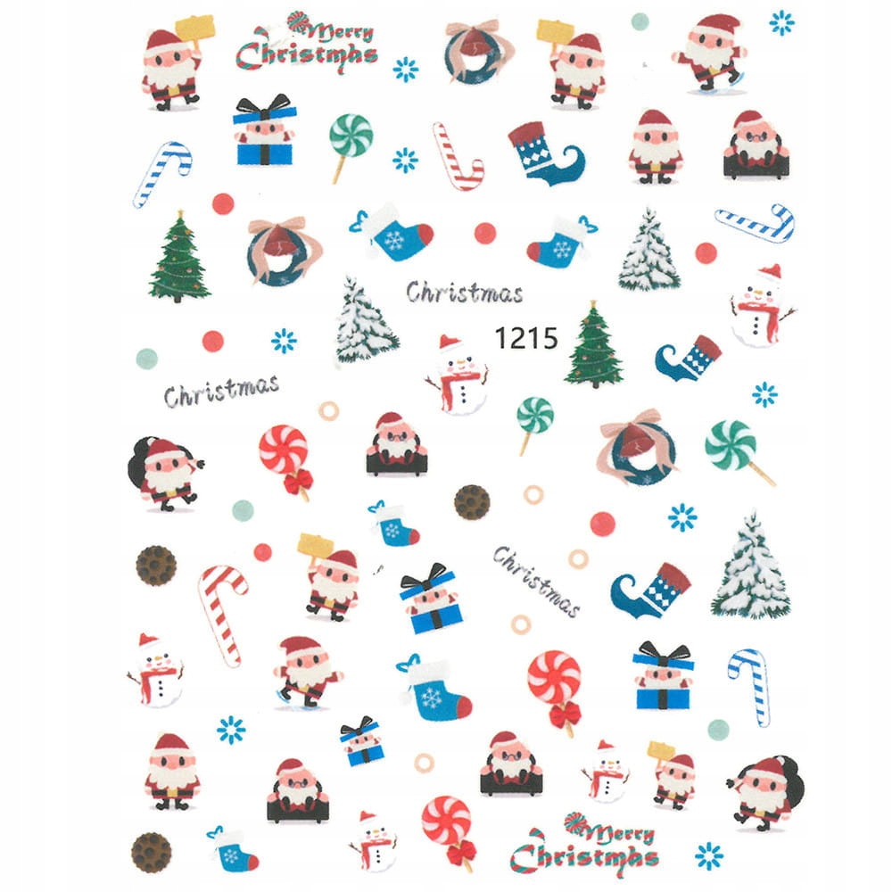 

Naklejka paznokcie samoprzylepna świąteczna 1215