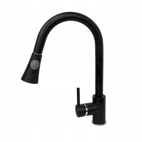 Kuchyňská baterie Taru vytahovací sprcha Černá Gamma