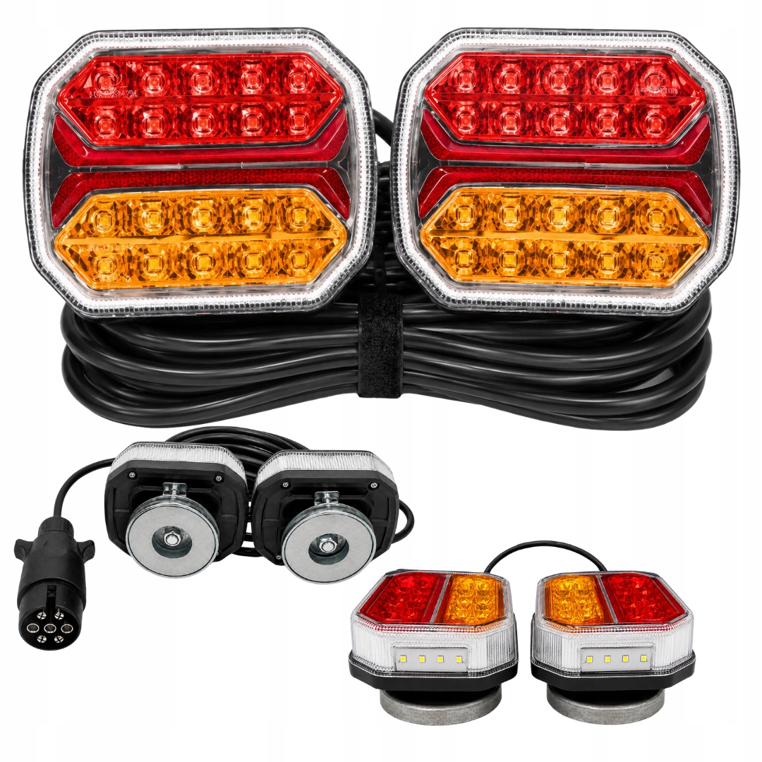 Lampy s Led instalací 7,5 m na magnet 12 V 24 V pro přívěsný vozík