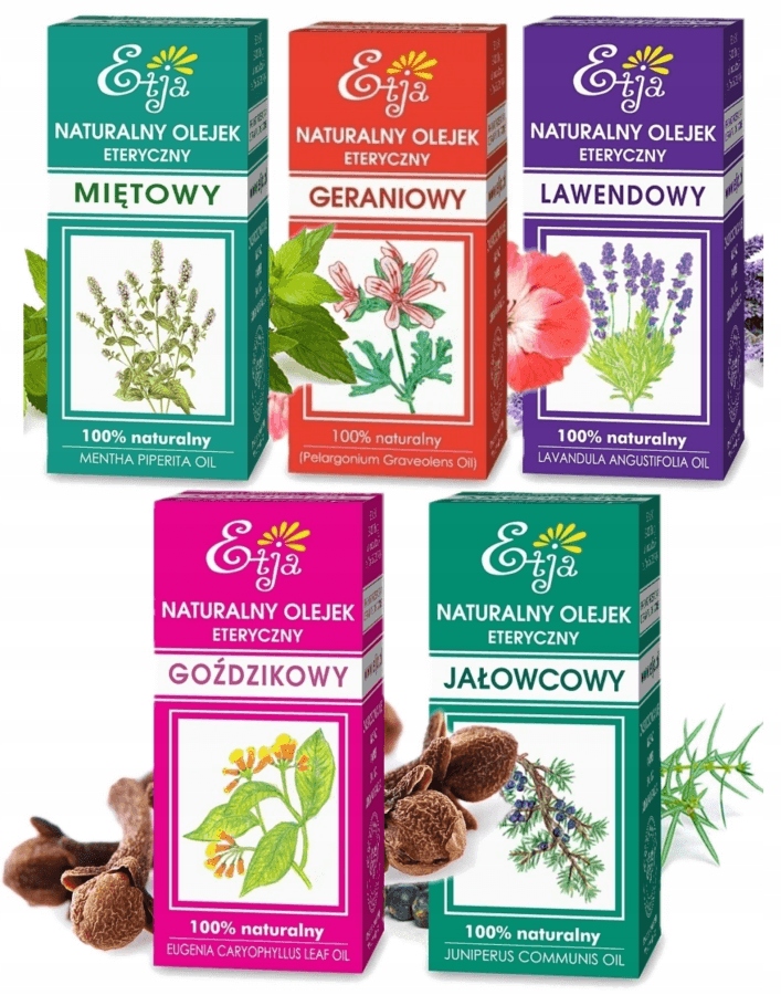 Zestaw naturalnych olejków eterycznych bóle głowy