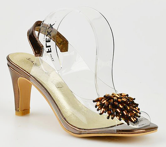 Sabatina 1014-170 Hnědé vel. 37 Gelové Silikonové Sandály Transparentní