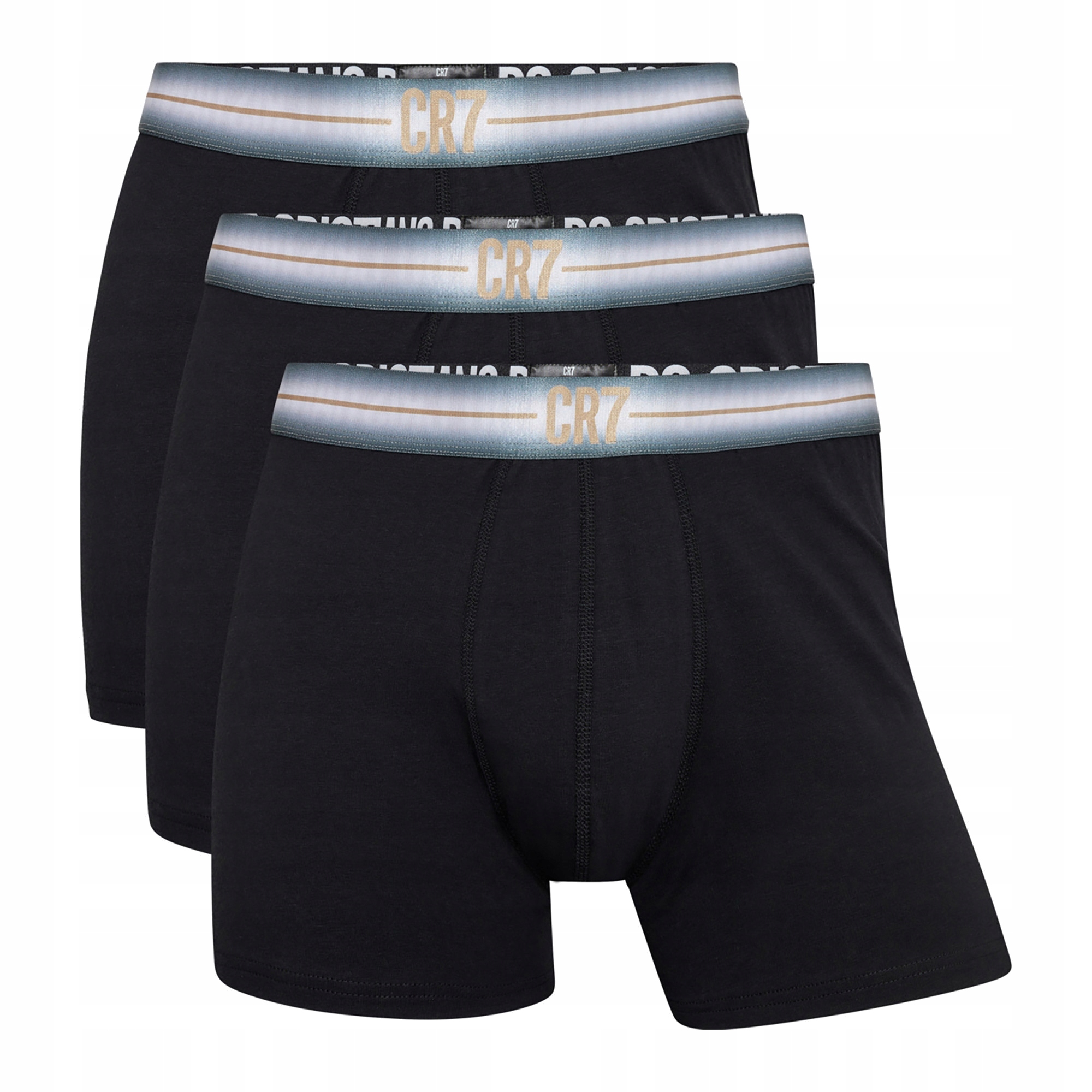 Pánské boxerky CR7 Basic Trunk 3 páry černé/navy modré L