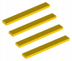

Lego płytka gładka 1x8 żółta 4 szt. 4162 Nowa