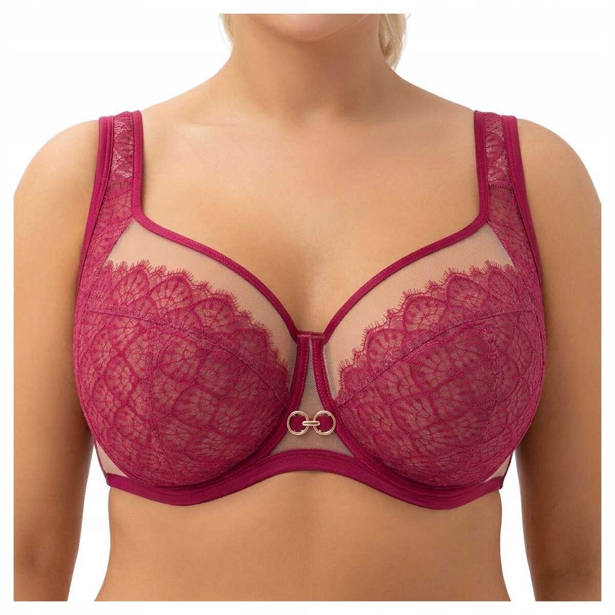 Gorsenia Biustonosz miękki stanik z koronką soft Dayana 006 różowy 90J