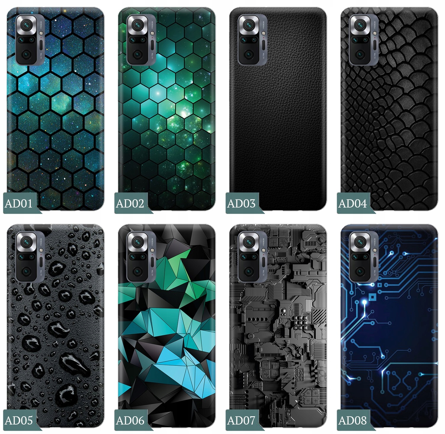 ETUI do XIAOMI REDMI NOTE 10 PRO + SZKŁO WZORY Materiał tworzywo sztuczne