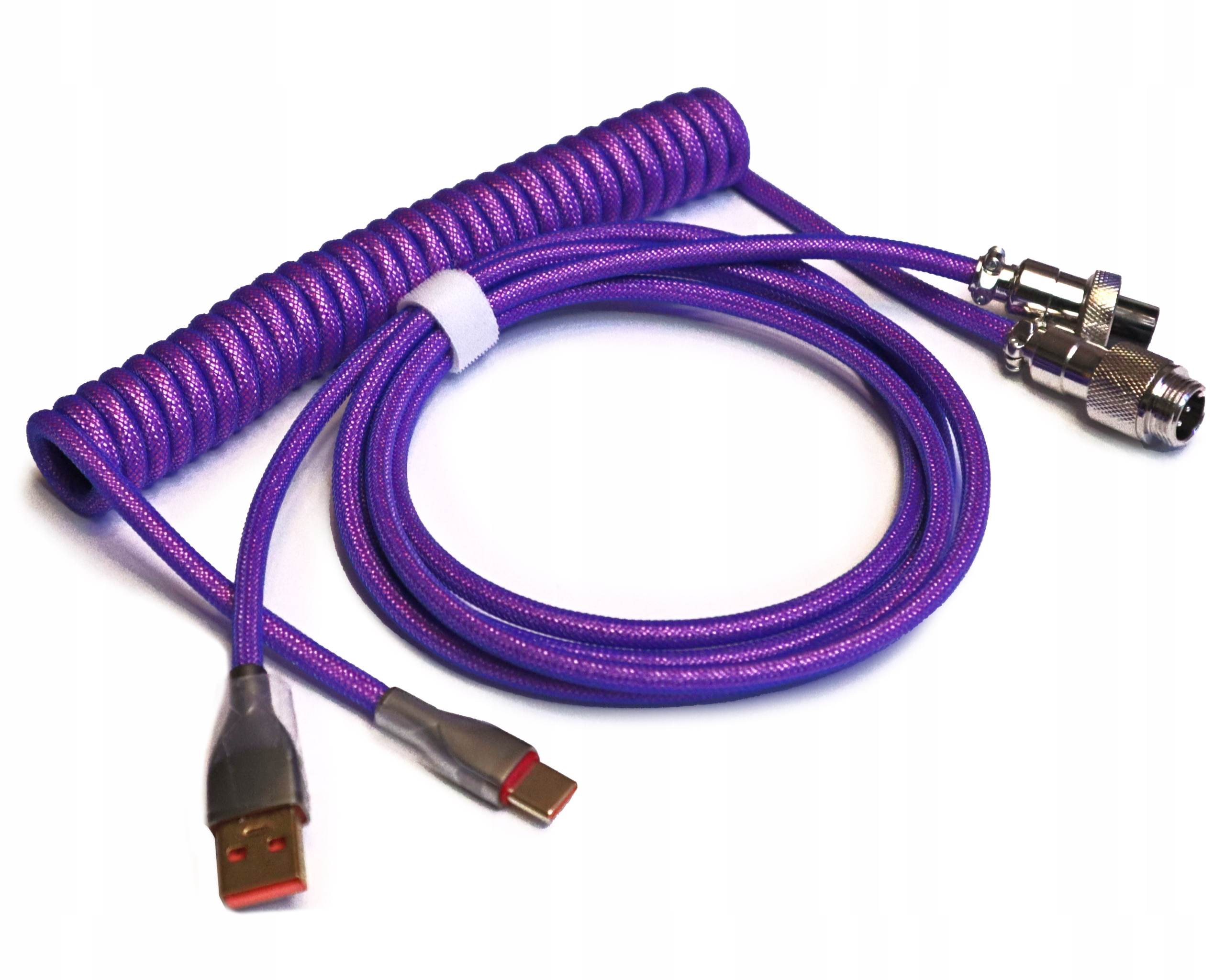 Coiled Cable Dekoracyjny Kabel Spiralny do Klawiatury Aviator Usb-a Usb-c