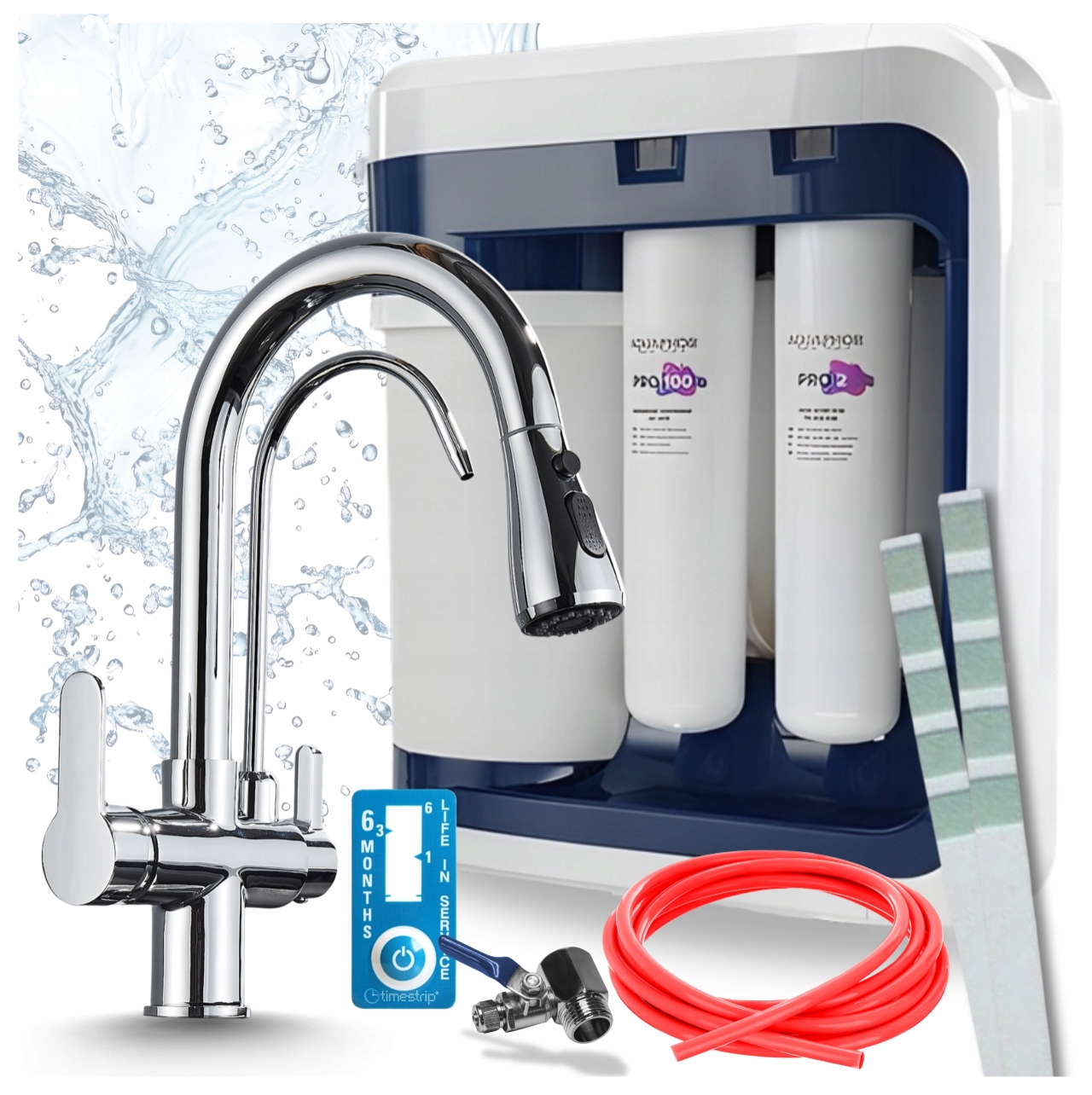 Chrómovaný Kuchynský Kohútik A Filter Aquaphor RO202S Pro S Reverznou Osmózou Pzh