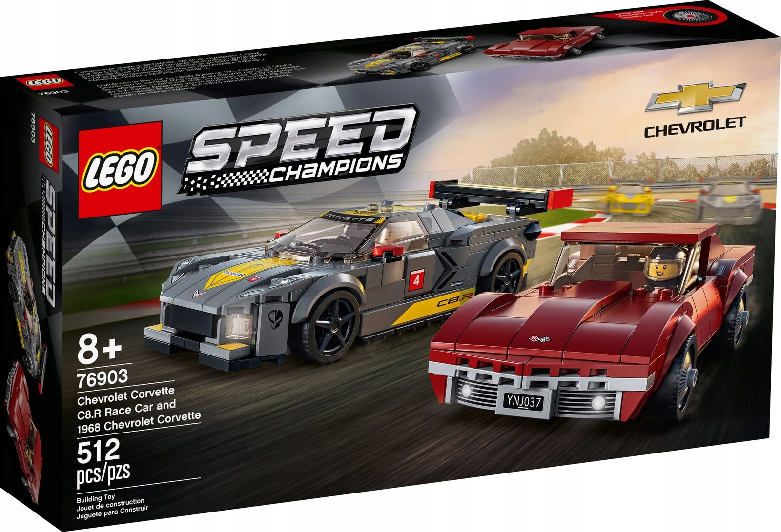 Lego Speed Champions 76903 Chevrolet Corvette C8.R a 1968 C3 Nové