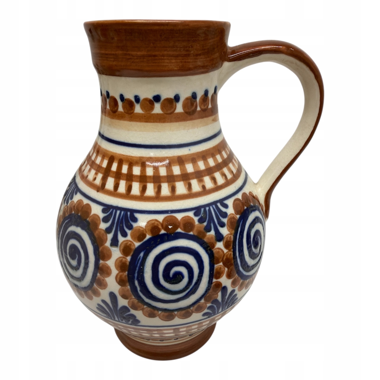 Ceramiczny wazon ręcznie malowany.