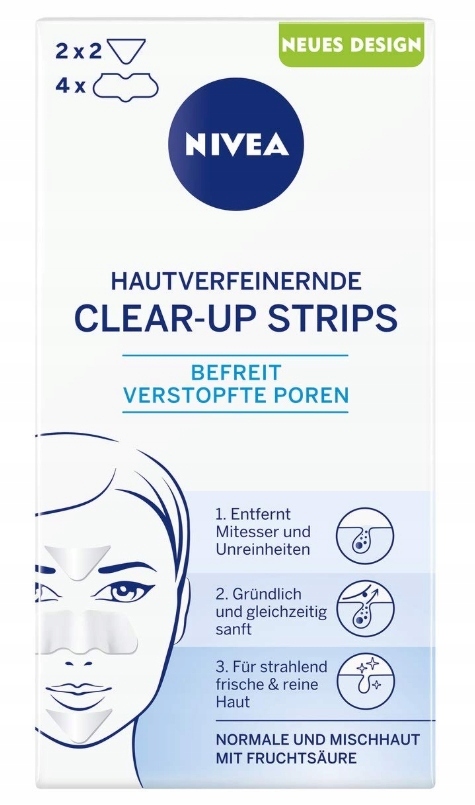 

Nivea, Paski oczyszczające na nos, podbródek, 8szt