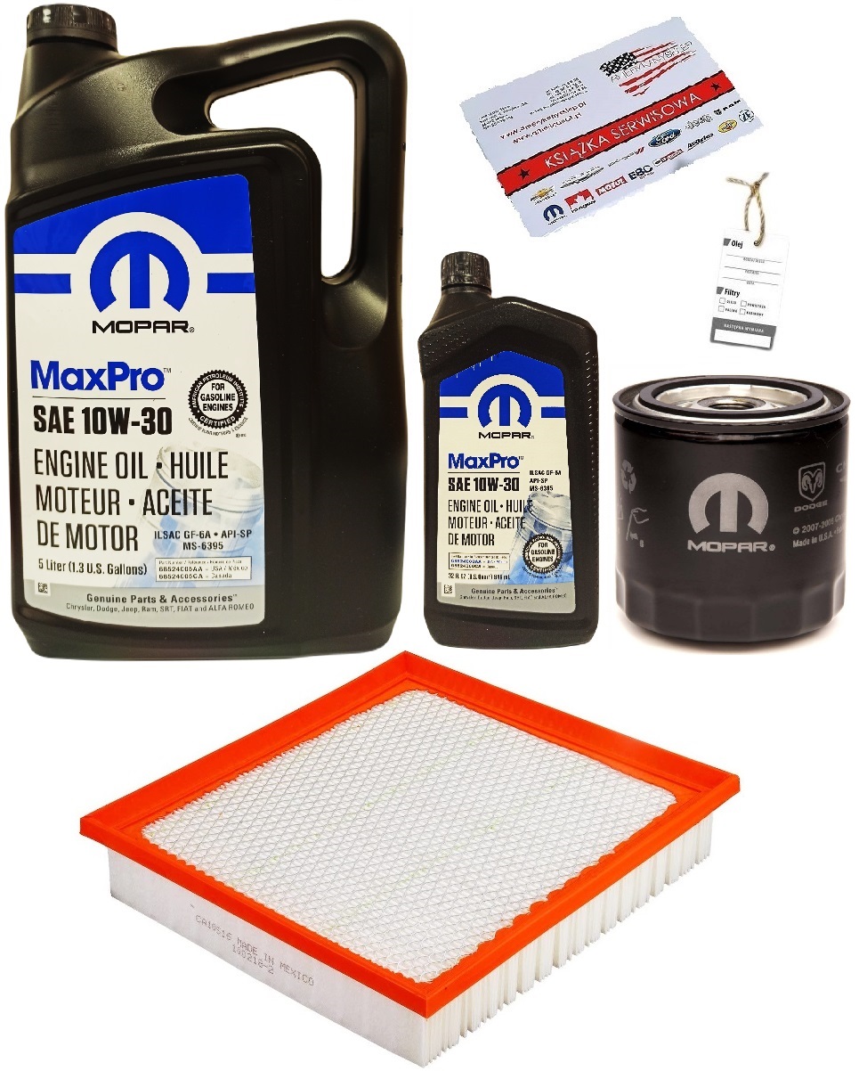 MOPAR 10W30 + FILTRY TOWN COUNTRY 4,0 2008R