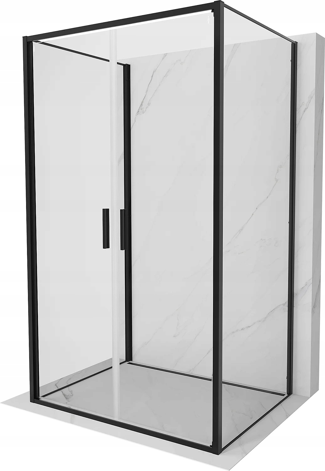 Mexen Exo-3S kabina prysznicowa 3-ścienna uchylna 100 x 90 cm, transparent,