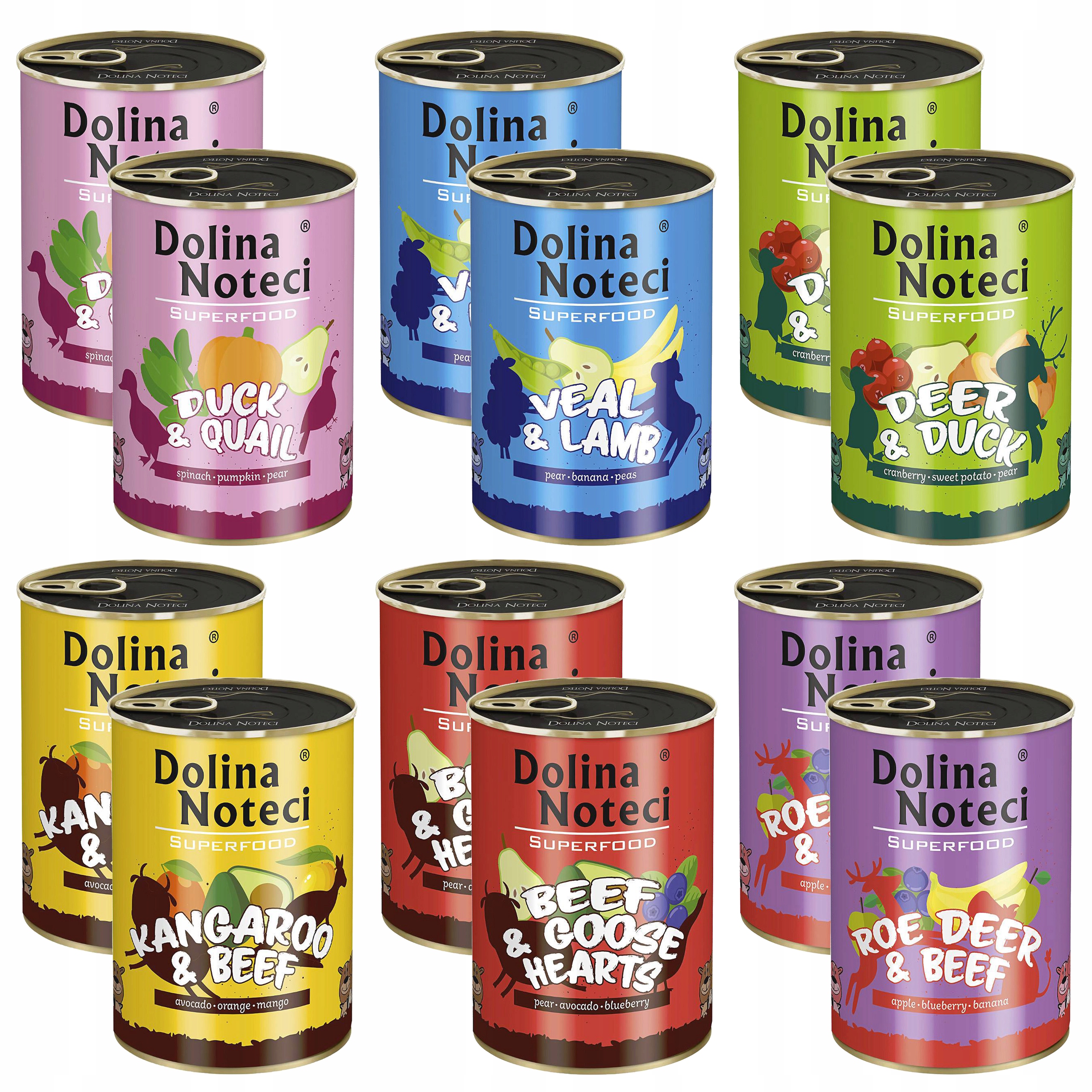 Levně Dolina Noteci Superfood Krmivo mokré pro psa MIX 12 x 400 g bez obilovin