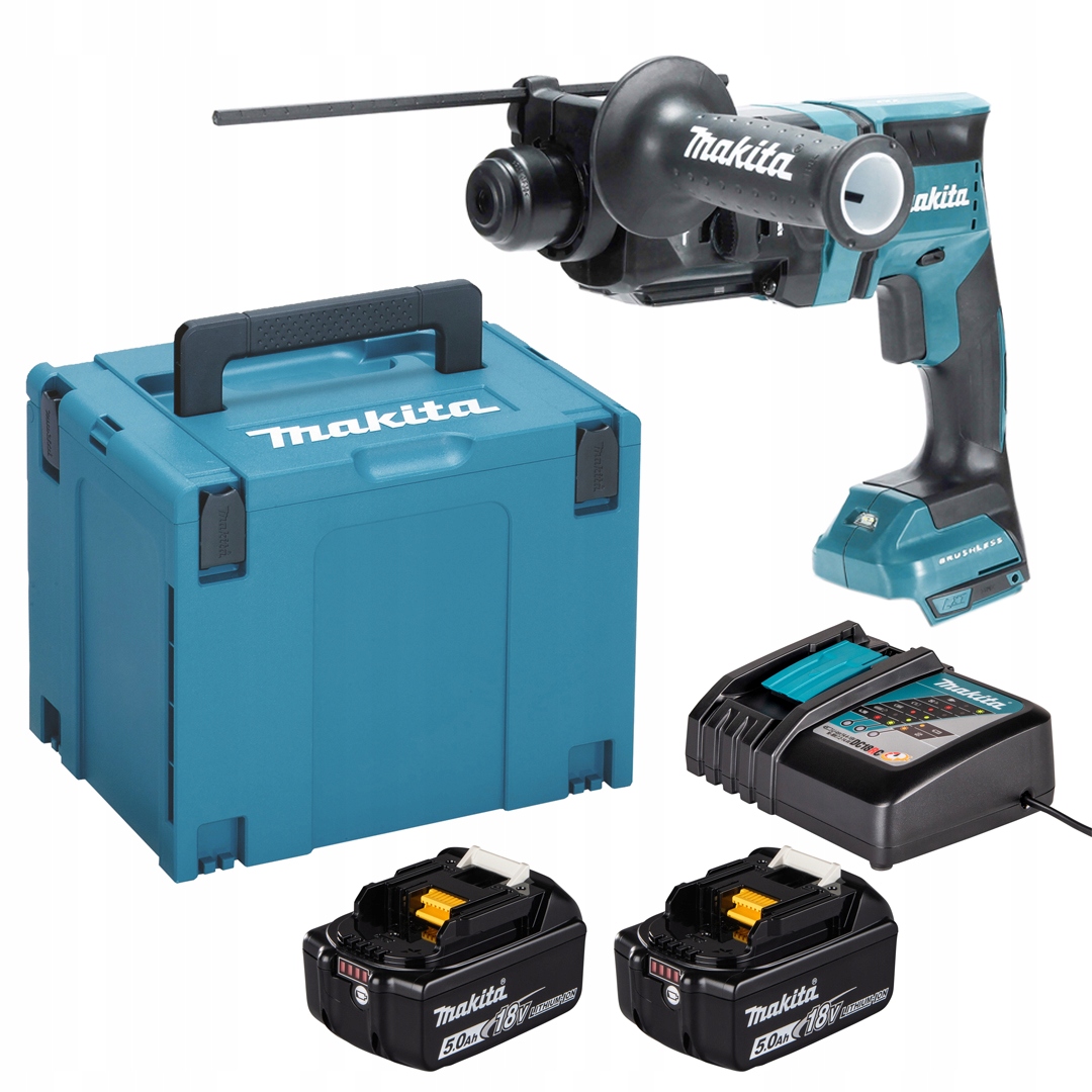 Młotowiertarka Makita DHR182RTJ 18V Lxt 2x5Ah 1,7J Xpt Aws Bl Sds+ walizka