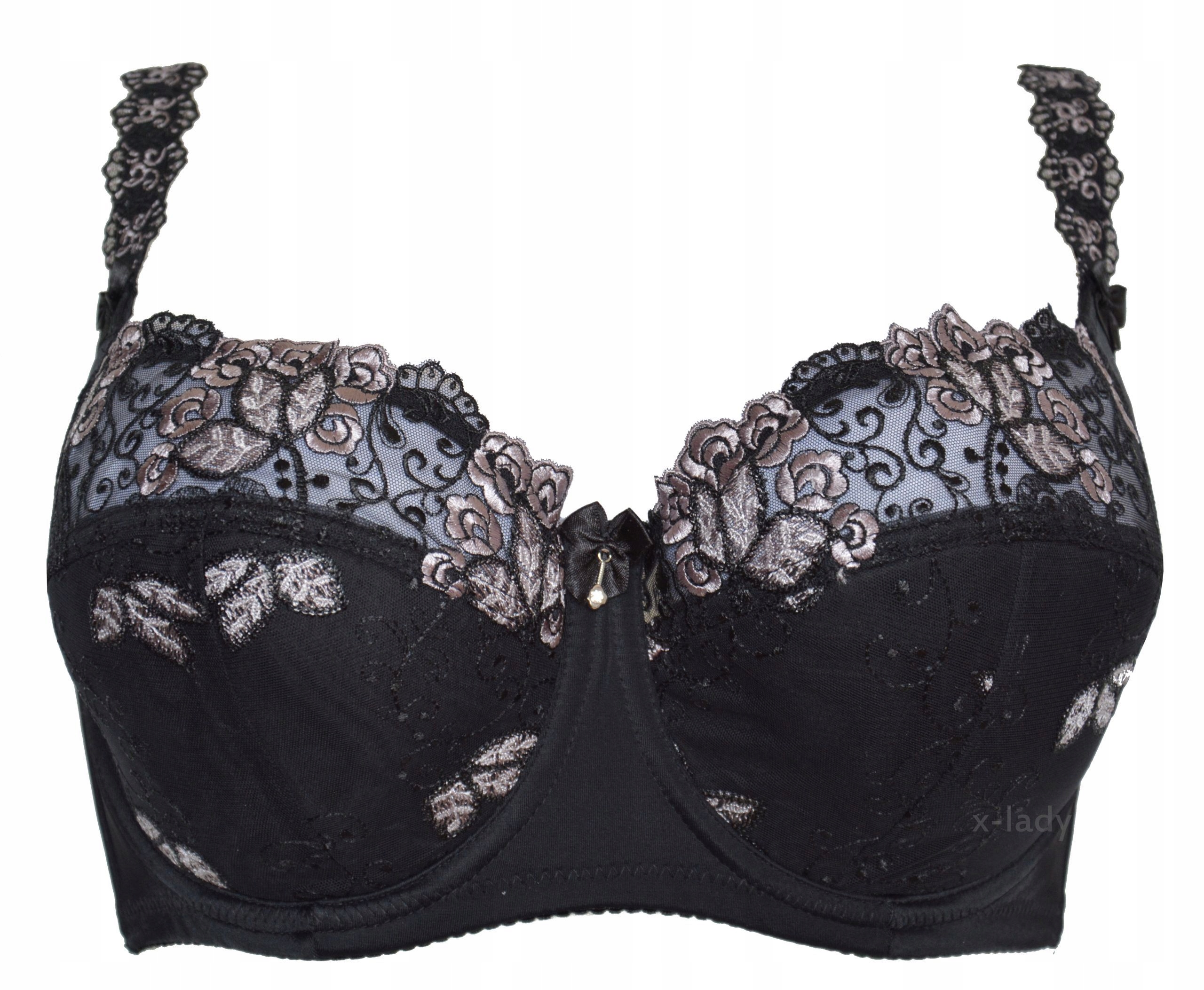 Biustonosz półusztywniany Finikin 100 G zbierający czarny