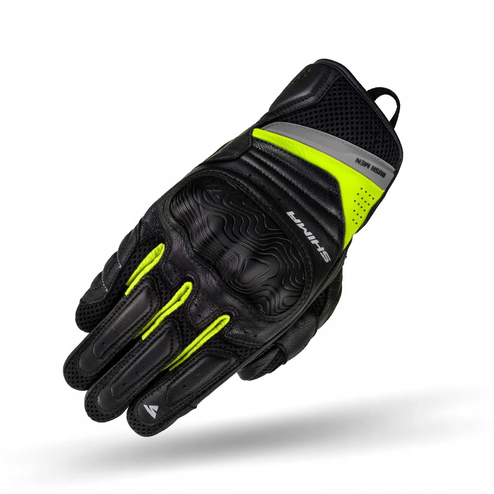Krátke letné motocyklové rukavice Shima Rush Men Yellow Fluo S