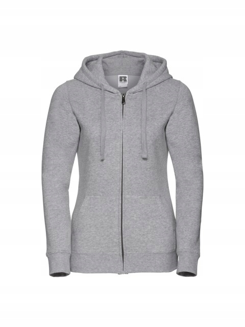 Dámská mikina Authentic s kapucí rozepínací Russell Light Oxford M