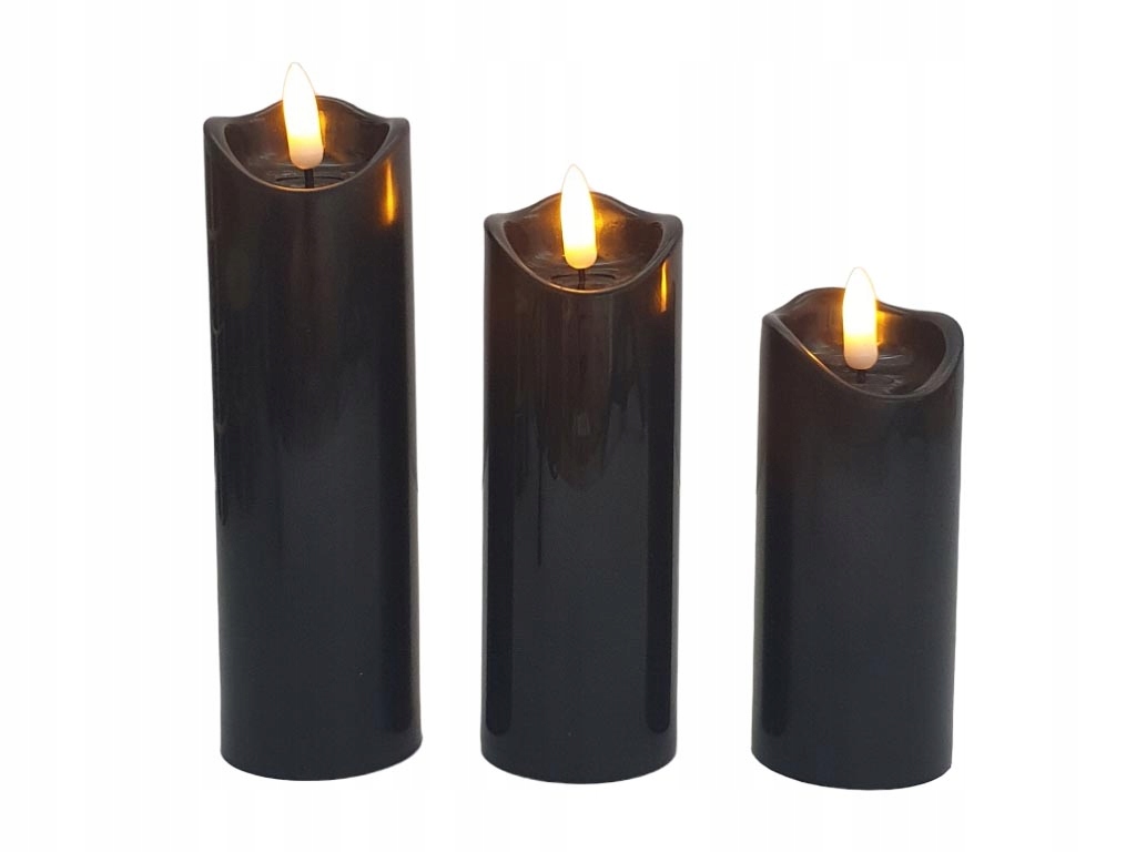 ŚWECA LED migający PŁOMIEŃ Ø5cm wąska CZARNA 12,5c Czas palenia więcej niż 75h