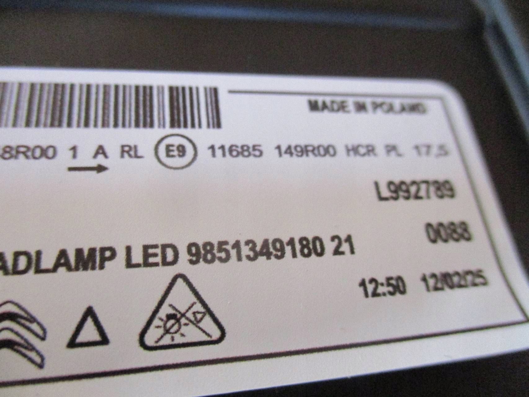 light front front left CITROEN E-C3 LED VISION