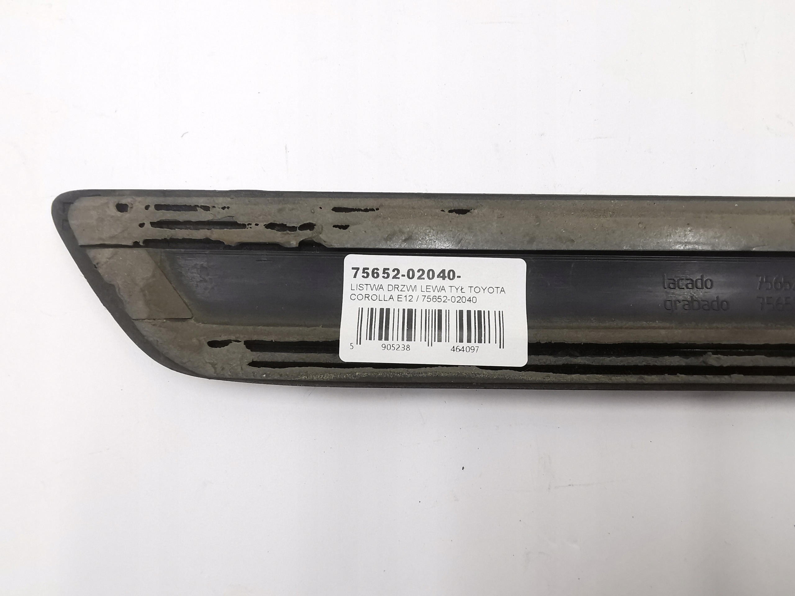 moulding door left rear part TOYOTA COROLLA E12 / 75652-02040