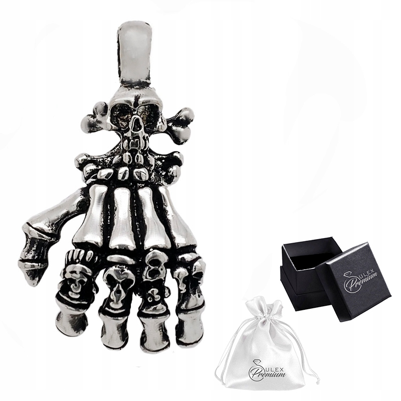 Přívěsek přívěsek ryzost 925 Mrtvá ruka s lebkami Přívěsek pro muže