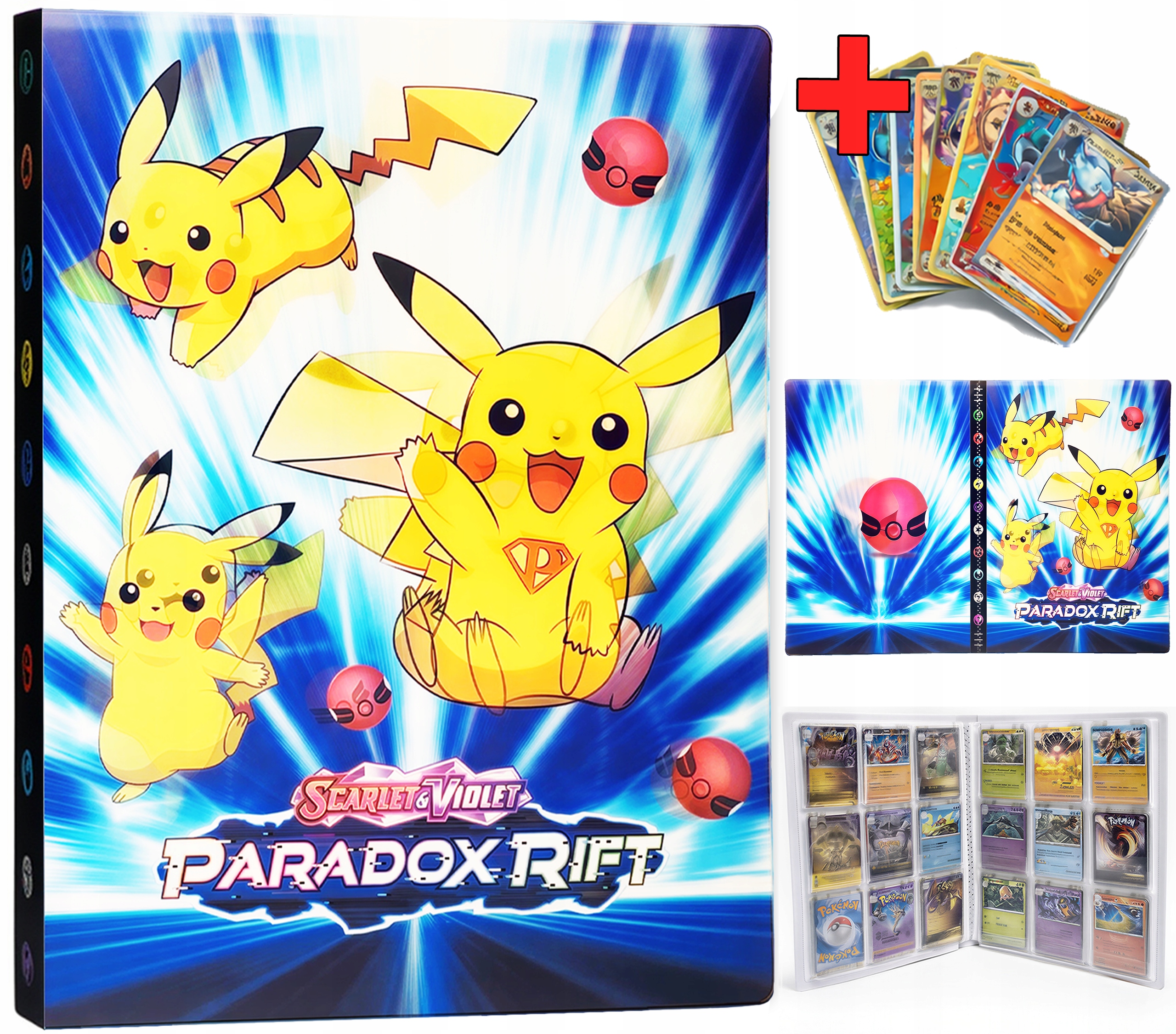 ZESTAW STARTOWY 50 KART POKEMON BEZ POWTÓREK +DUŻY ALBUM NA 432 KART+GRATIS
