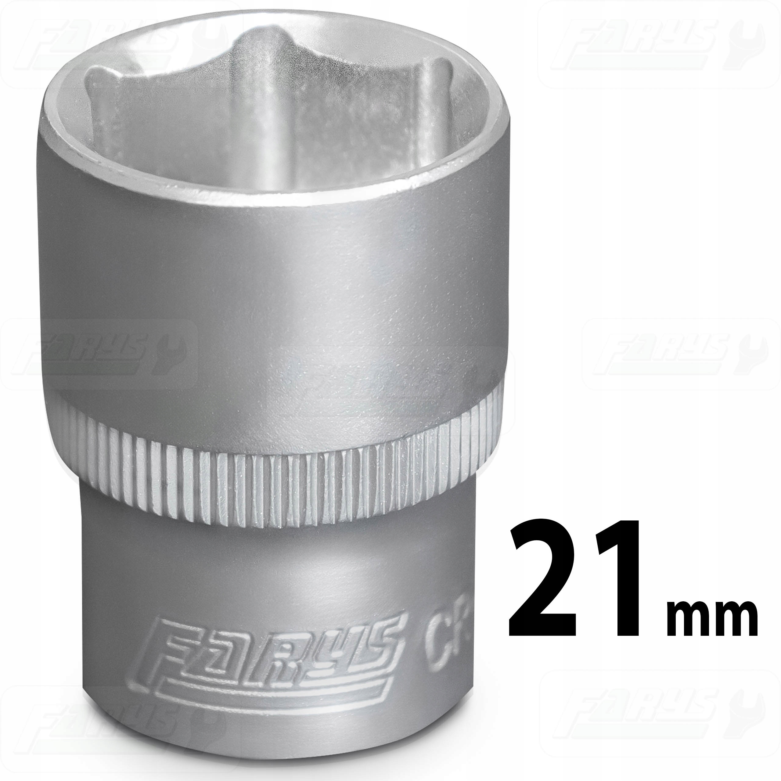 Nasadka 21mm 1/2" Sześciokątna Krótka 6-kątna CrV Mocna Farys FR1214