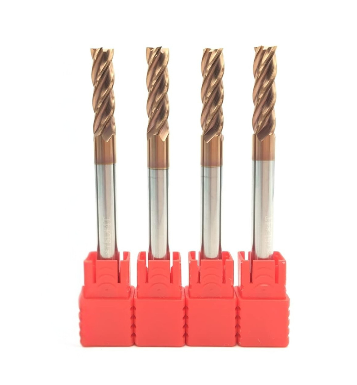 Frez Cnc 6mm 4f 55° HRC55 węglik spiekany do metalu zestaw 4 sztuki