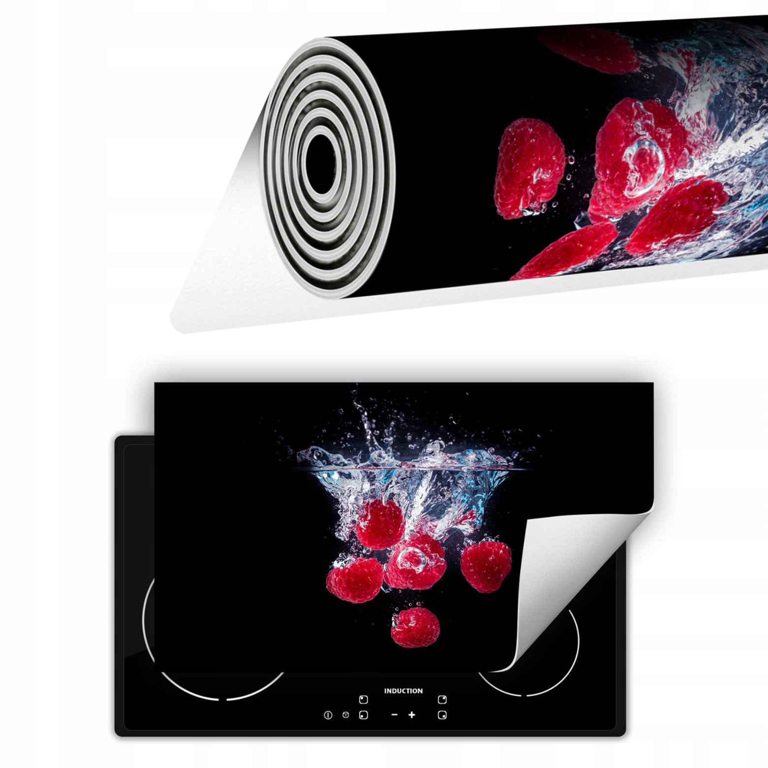 Vinylová Krytka Na Sporák 90x52 Černá malina