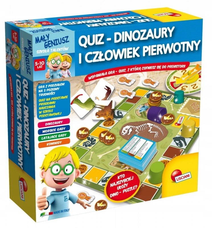 

Lisciani Quiz Dinozaury i człowiek pierwotny